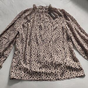 Avanova spotted print blouse, New with Tags, Size Medium